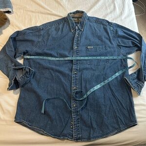 Oversized Denim Button-Up Shirt